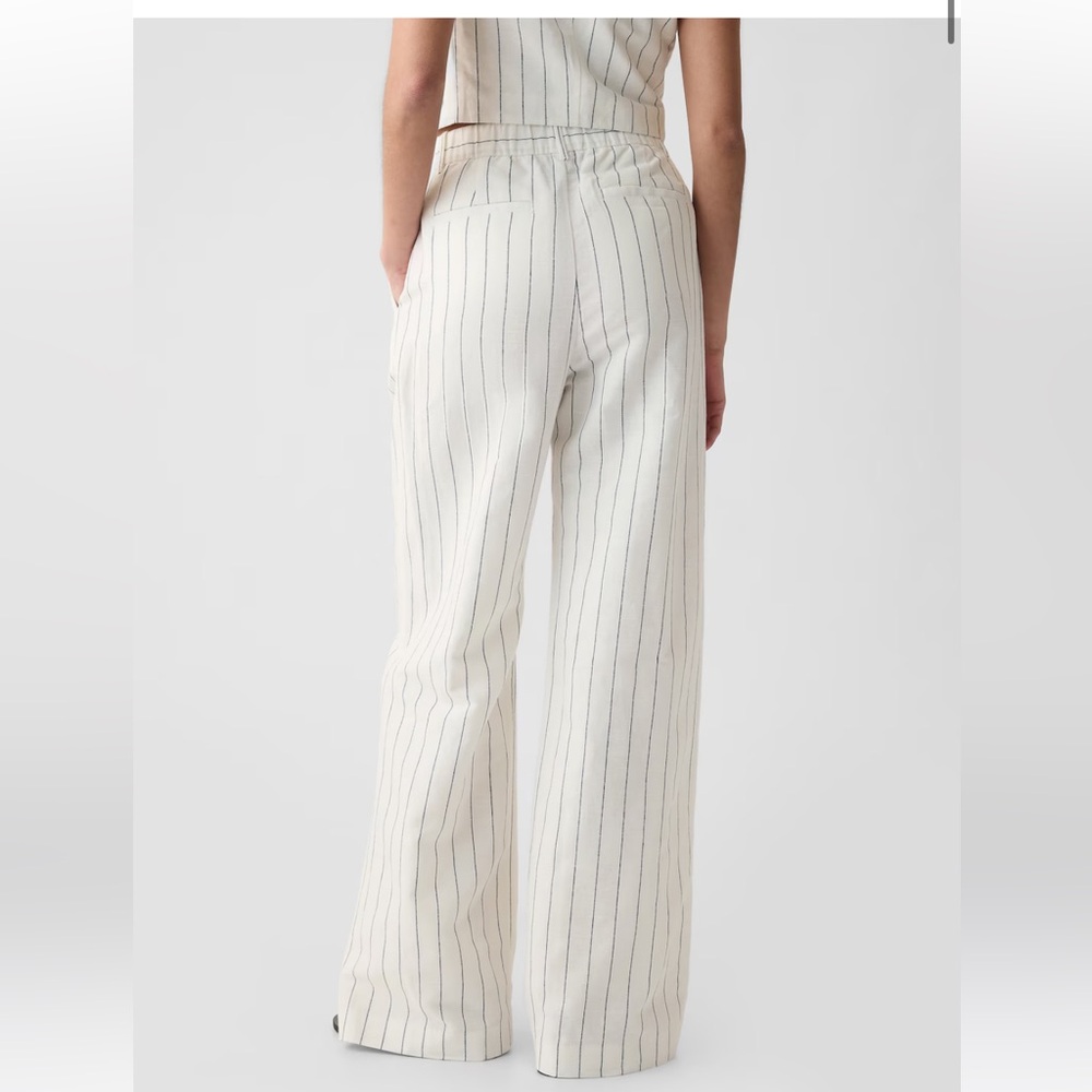 NWT GAP High Rise Linen-Cotton Trousers - Picture 5 of 10